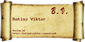 Batisz Viktor névjegykártya